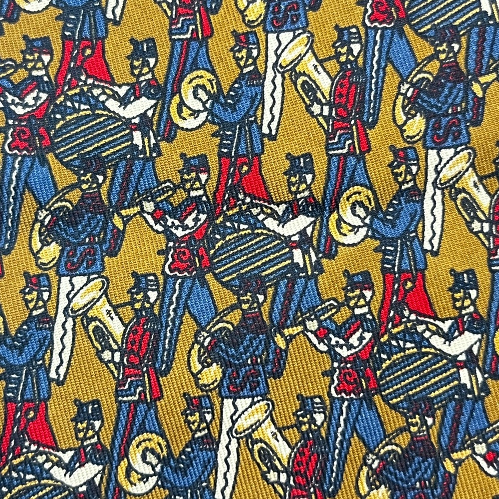 Ferragamo Marching Band Silk Neck Tie - Picture 2 of 9